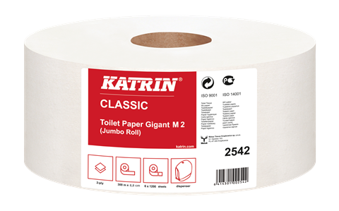 Katrin Classic, papier toilette maxi jumbo - 2 plis - blanc