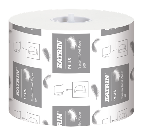 Katrin Plus System, toiletpapier met dop - 2-laags - wit