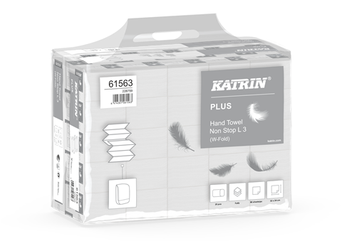 Katrin Plus, handdoek Non-Stop 3-laags - wit (handy pack)