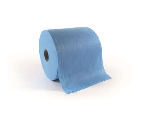 Rouleau d'essuyage, 500 coupons - en non-tissé - bleu