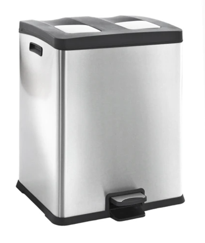 Poubelle à pédale Rejoice, 30+30l - inox mat