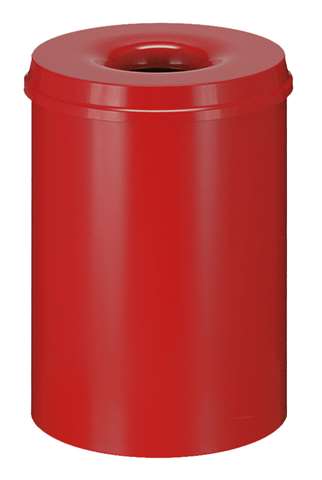 Poubelle anti-feu, Ø335xH470mm - 30l - rouge