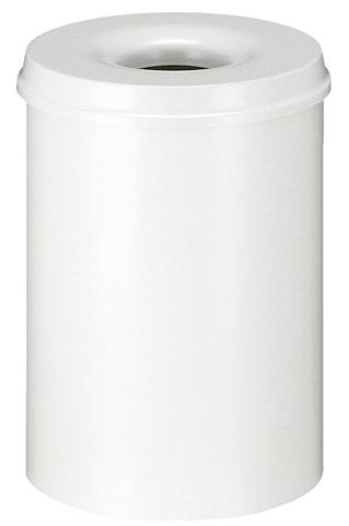 Poubelle anti-feu, Ø335xH470mm - 30l - blanche