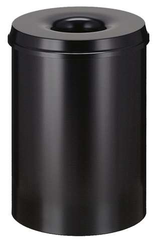Poubelle anti-feu, Ø335xH470mm - 30l - noire