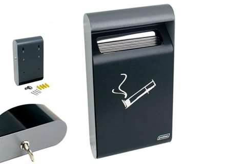 Cendrier mural, 355x190x64mm (jusqu'à 450 mégots) - métal