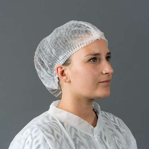 Charlotte avec clip, 21" - non-tissée - blanche - (boîte)