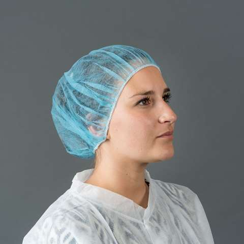 Charlotte ronde+élast., 21" - non-tissée - bleue - (sac)