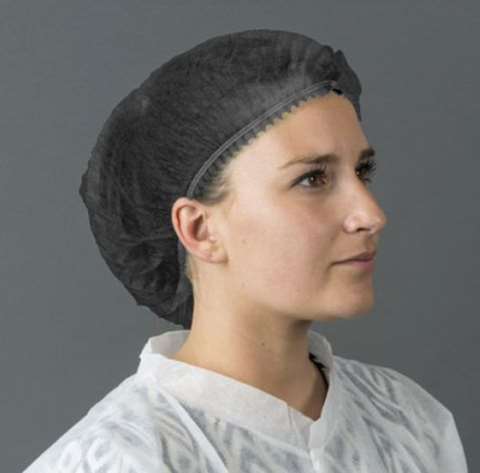 Charlotte avec clip, 21" - non tissé - noir