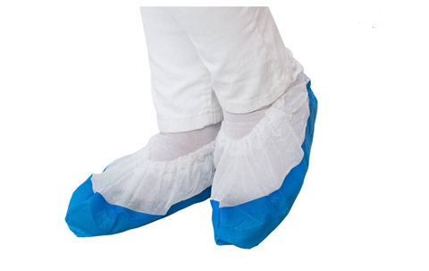 Couvre-chaussures, PP/CPE - bleu/blanc