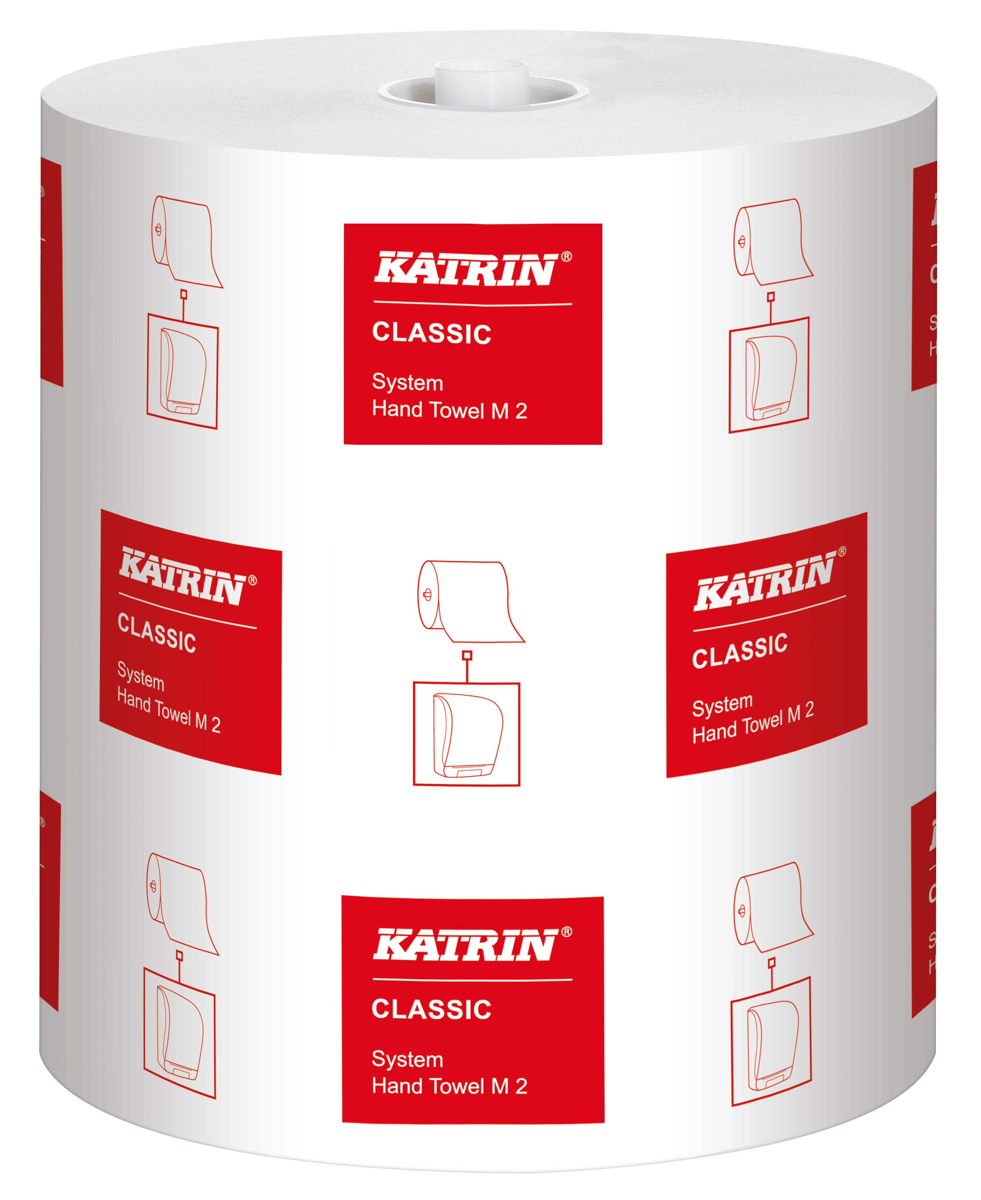 Katrin Classic System, snijhanddoekrol - 2-laags - wit