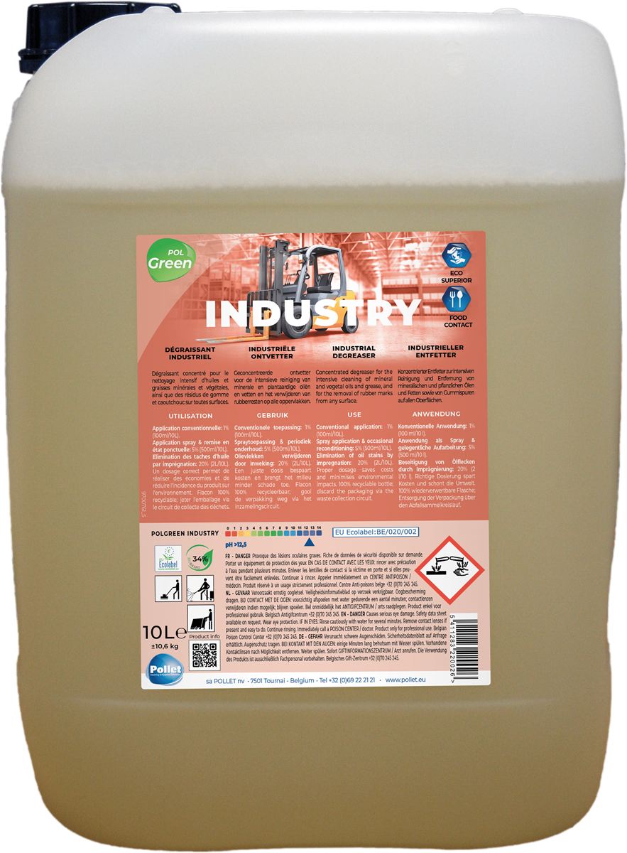 PolGreen Industry, nettoyant dégraissant écologique