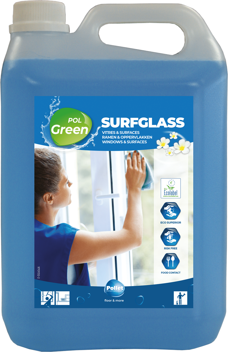 PolGreen Surfglass, nettoyant écologique surfaces vitrées