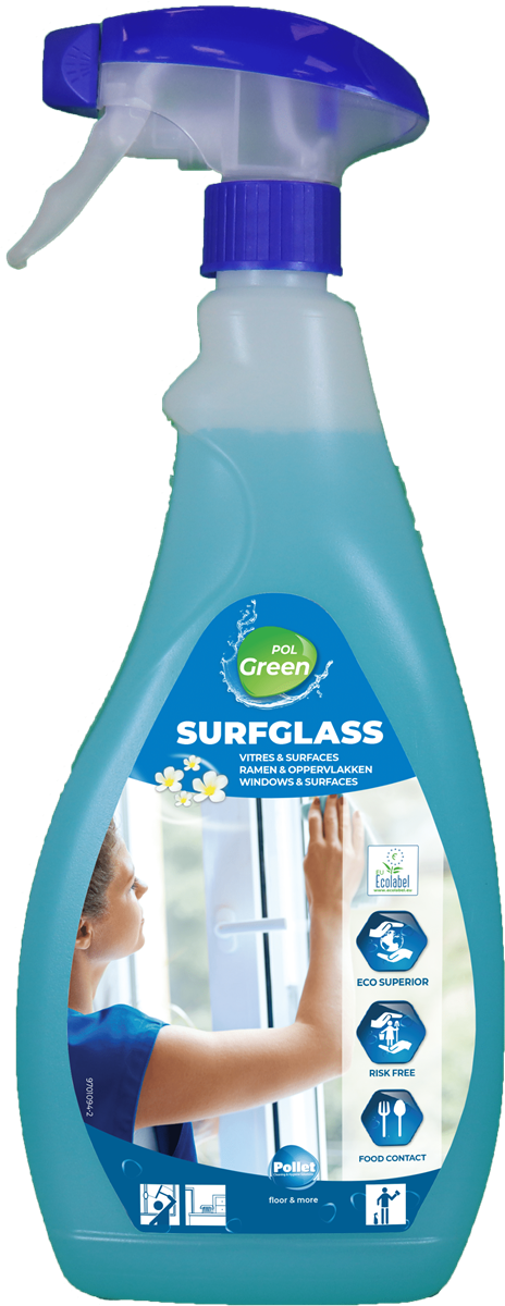 PolGreen Surfglass, nettoyant écologique surfaces vitrées