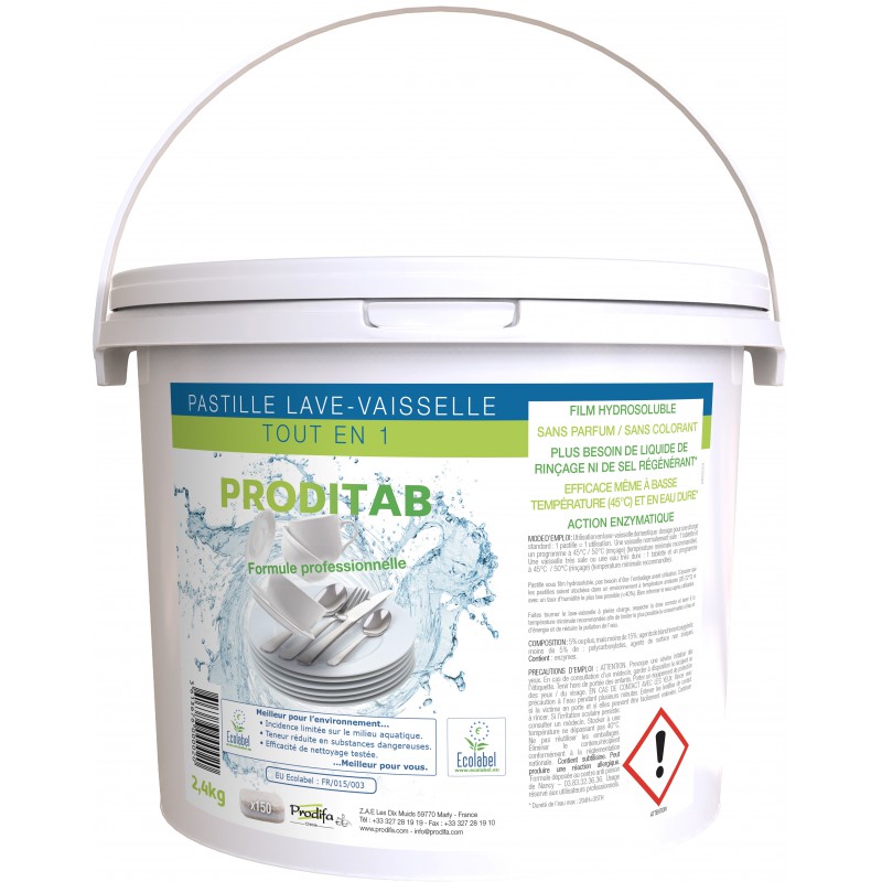 Pastilles lave-vaisselle Eco Tout en un, 150 pastilles/seau
