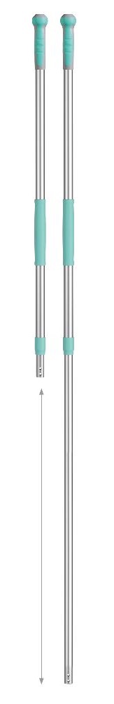 Manche télescopique en aluminium, 184cm - verte