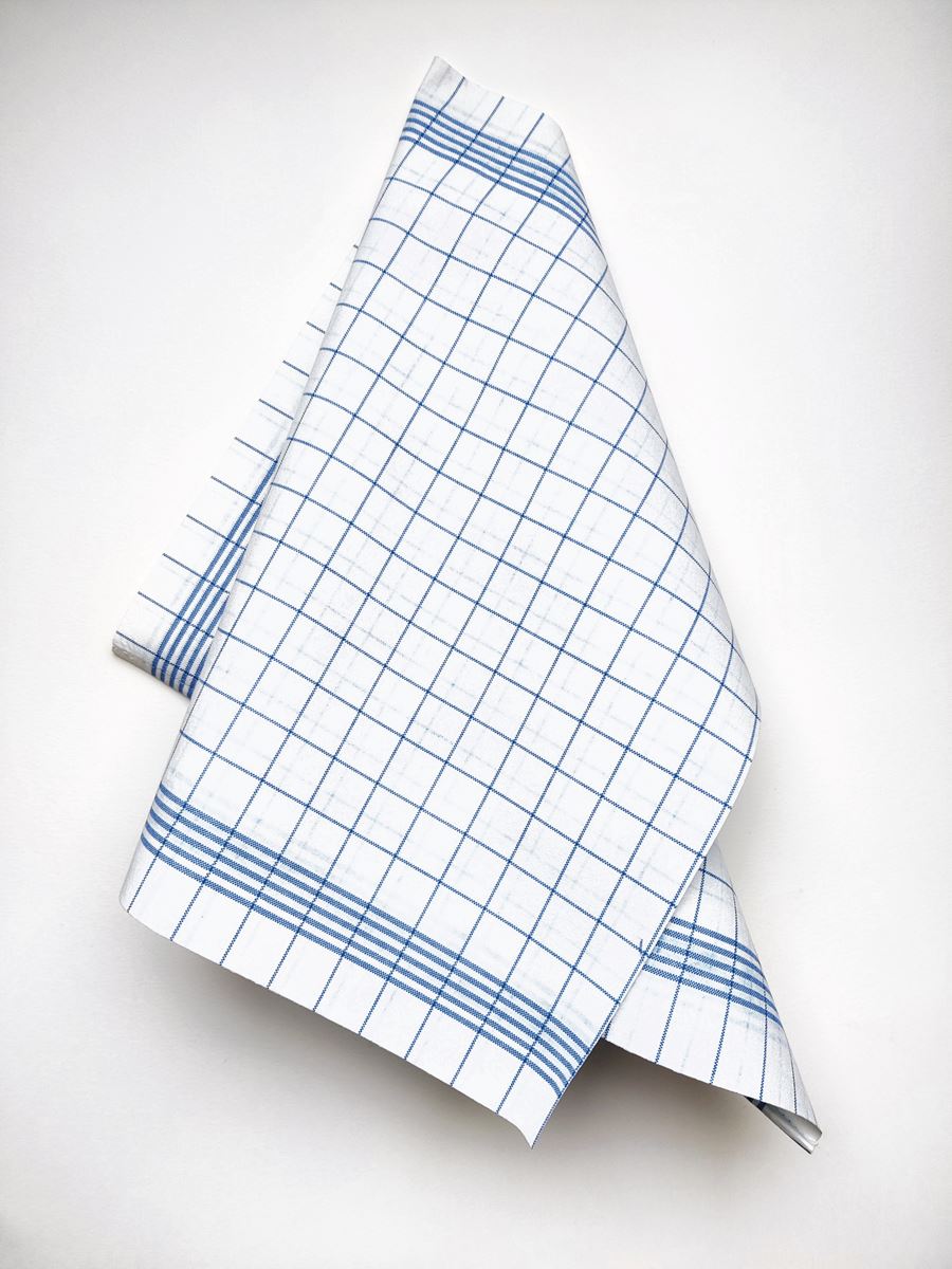 Superclean, glazendoek - blauwe ruit