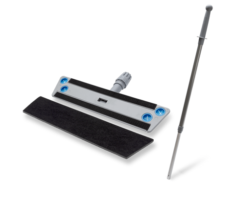 Support velcro et pad, 40cm + manche télescopique