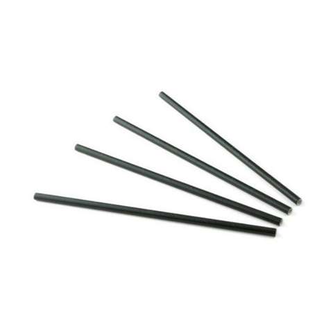 Pailles à cocktail, Ø7x150mm - papier - noires