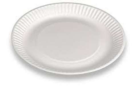 Bord, Ø15cm - karton - wit