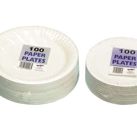 Bord, Ø23cm - karton - wit