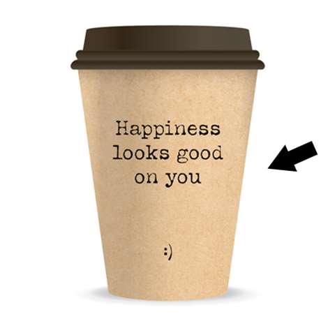 Gobelet, 330ml - Ø90x110mm - carton/PLA - naturel