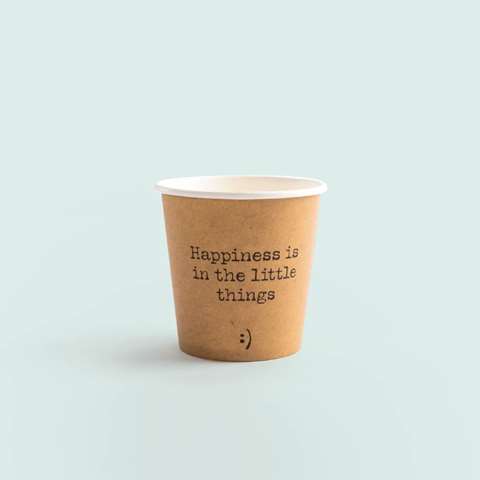 Gobelet à boire, 100ml - Ø62xh60mm - carton/PLA - naturel