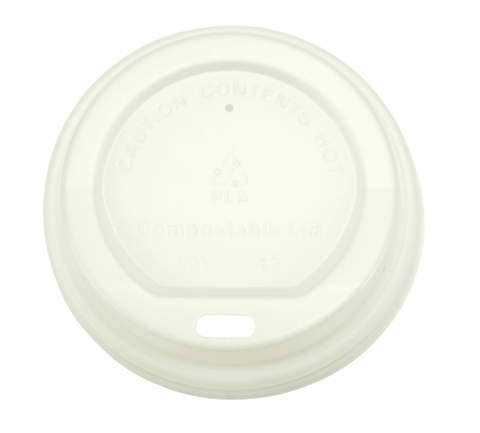 Couvercle, Ø80mm - CPLA - blanc