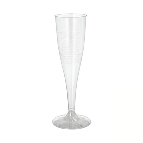 Verre à champagne réutilisable, 135ml - PP - transp.