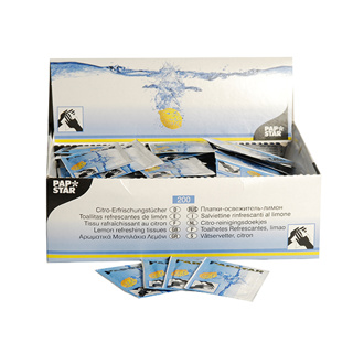 Lingettes rafraîchissantes parfumées au citron