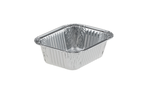 Barquette alu, 250ml -125x102x36mm - bord roulé