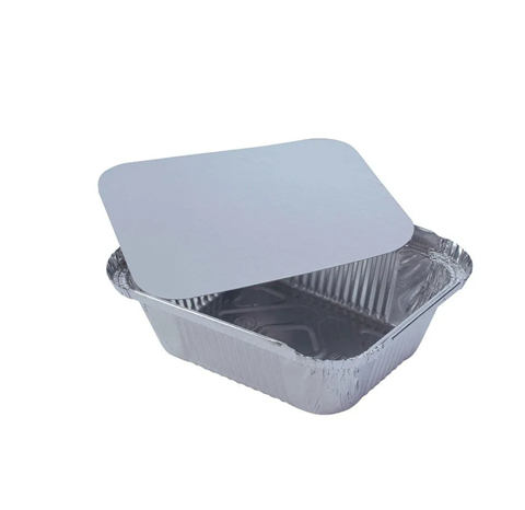 Barquette alu, 670ml - 201x111x50mm - bord surélevé