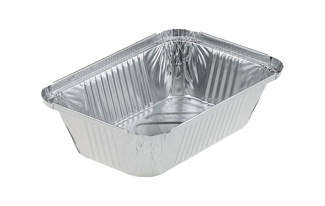 Bakje alu, 800-900ml - 206x139x59mm - opstaande rand