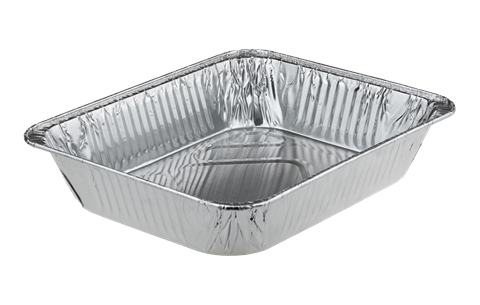 Barquette alu, 3500ml - 320x257x64mm - bord surélevé