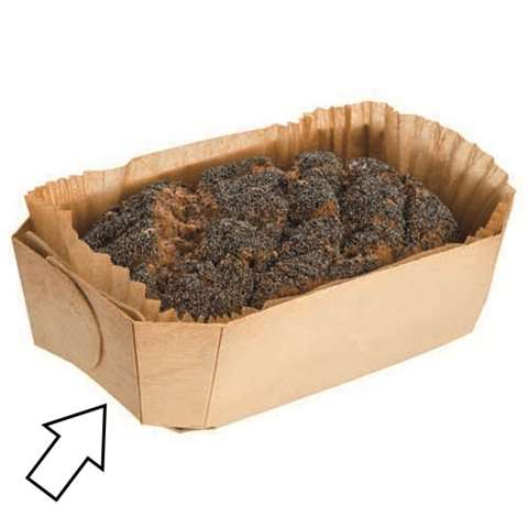 Moule à pâtisserie en bois, 180x108x57mm - naturel