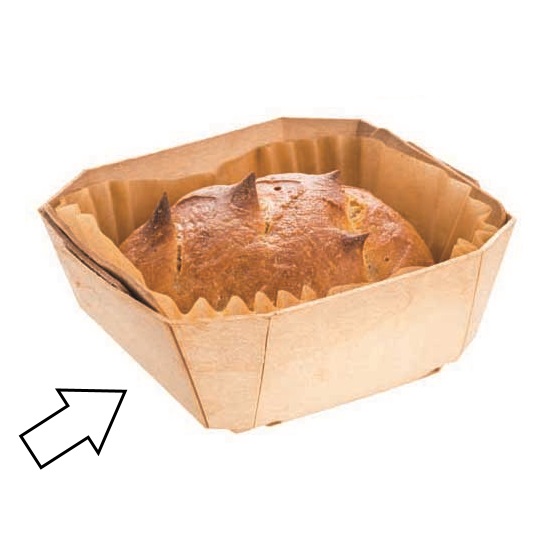 Houten bakvorm, 95x85x40mm - naturel