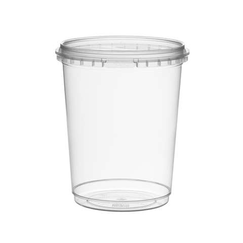 Pot + ferm. de sécurité & couv., 1025ml - Ø118mm - PP