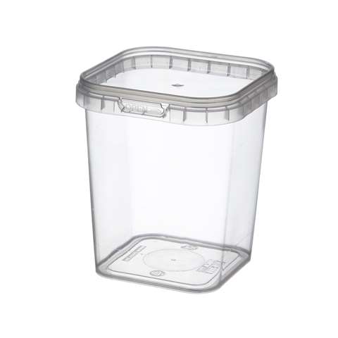 Pot + fermeture de sécurité & couv., 365ml - 79x79x92mm - PP