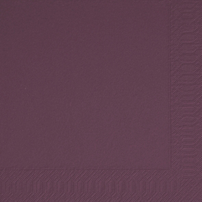 Serviettes, 33x33cm - 2 plis - 1/4 - prune