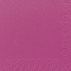 Serviettes, 33x33cm - 2 plis - 1/4 - fuchsia