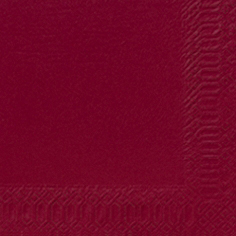 Serviettes, 24x24cm - 2 plis - 1/4 - bordeaux