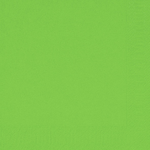 Serviettes, 24x24cm - 2 plis - 1/4 - kiwi