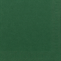 Serviettes, 33x33cm - 2 plis - 1/4 - vertes foncées