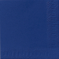 Serviettes, 33x33cm - 2 plis - 1/4 - bleues foncées