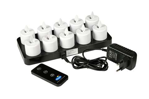 Led-set Moving Flame herlaadbaar, warm wit