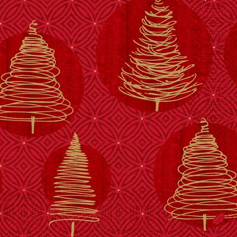 Serviettes, 40x40cm - 3-laags - Elegant Trees