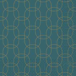 Serviettes, 33x33cm - 3 plis - 1/4 - Golden Deco