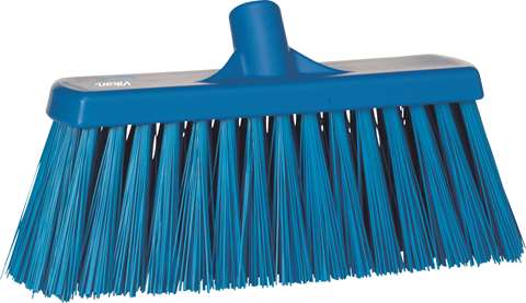 Vikan, brosse de rue - fibres dures - 30cm - bleu