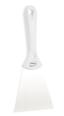 Vikan, grattoir à main - inox - 10cm - blanc