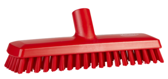 Vikan, schuurborstel met waterdoorvoer - harde vezel - 27cm