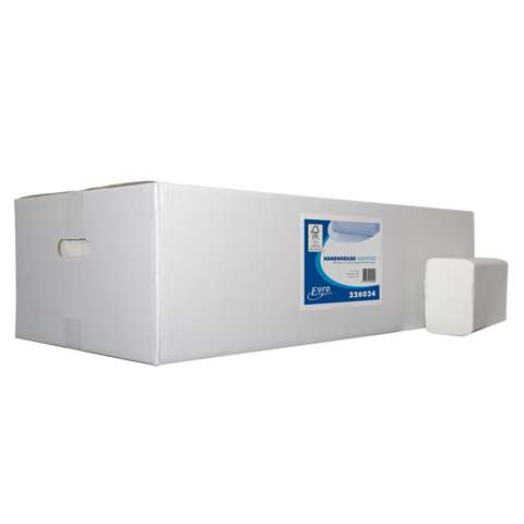 Handdoek multifold Eco, 2-laags - wit